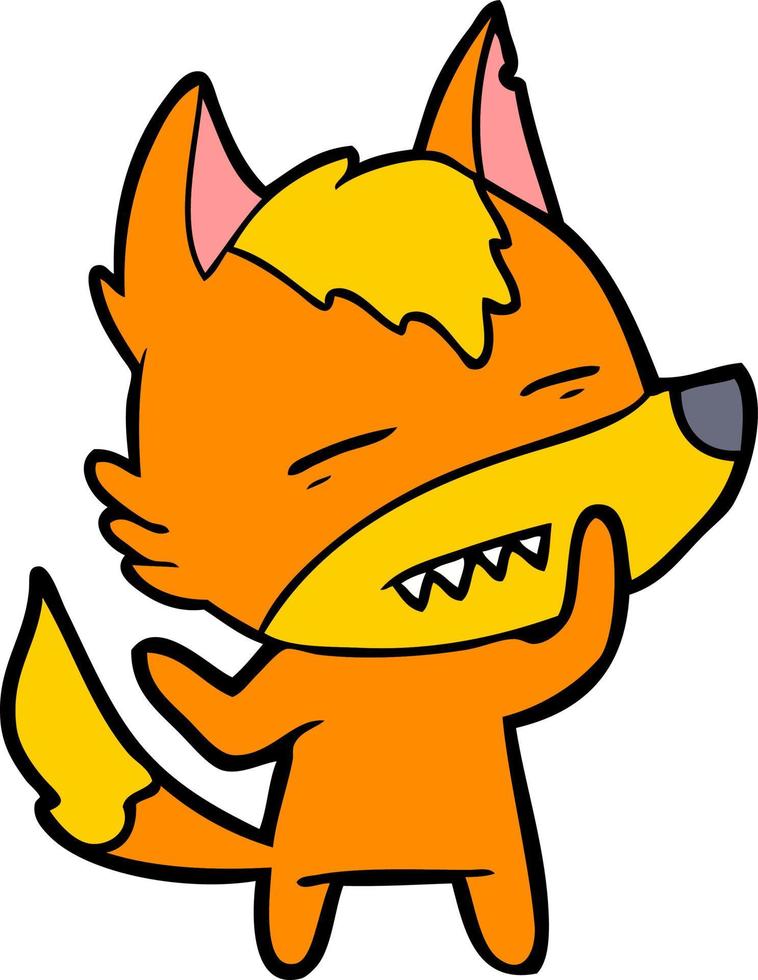 fox cartoon character vector