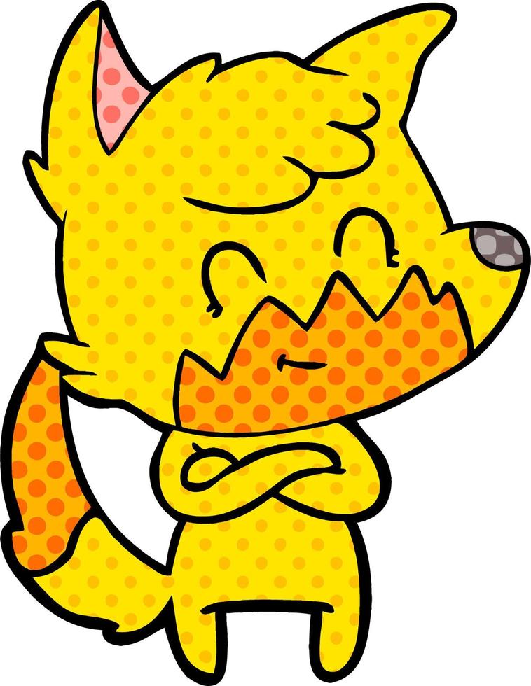 fox cartoon character vector