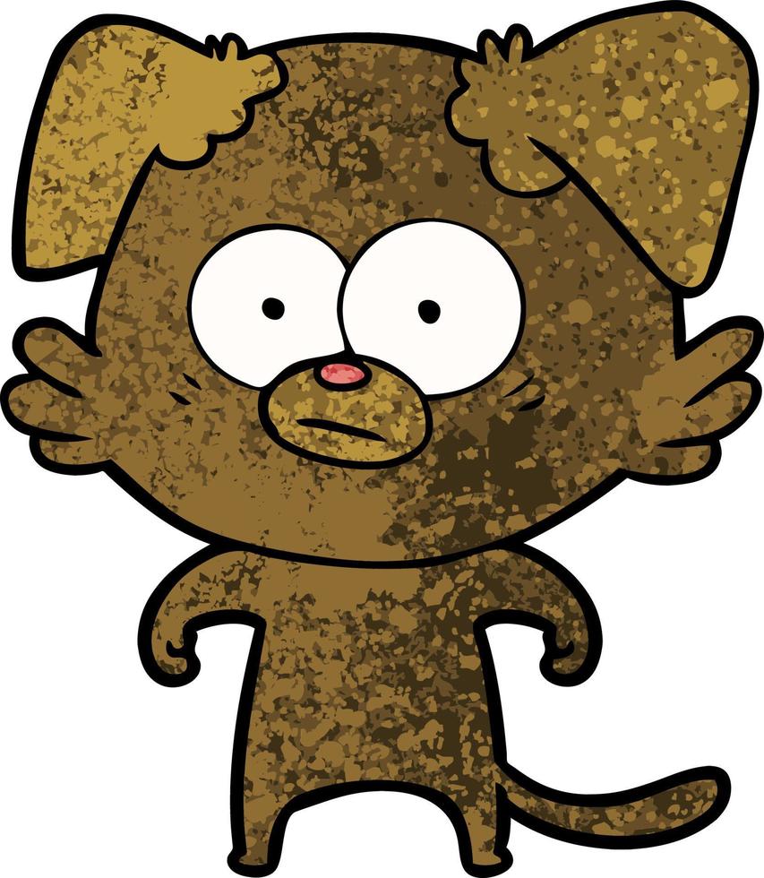 nervous dog cartoon vector