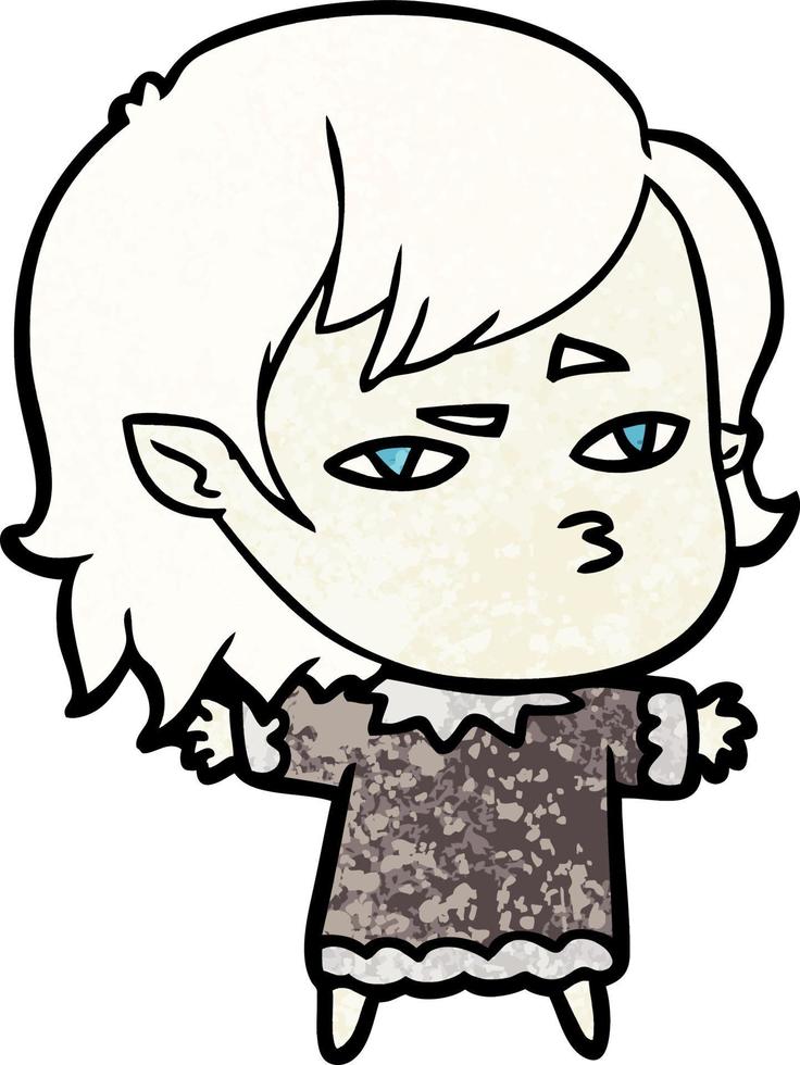 cartoon vampire girl vector