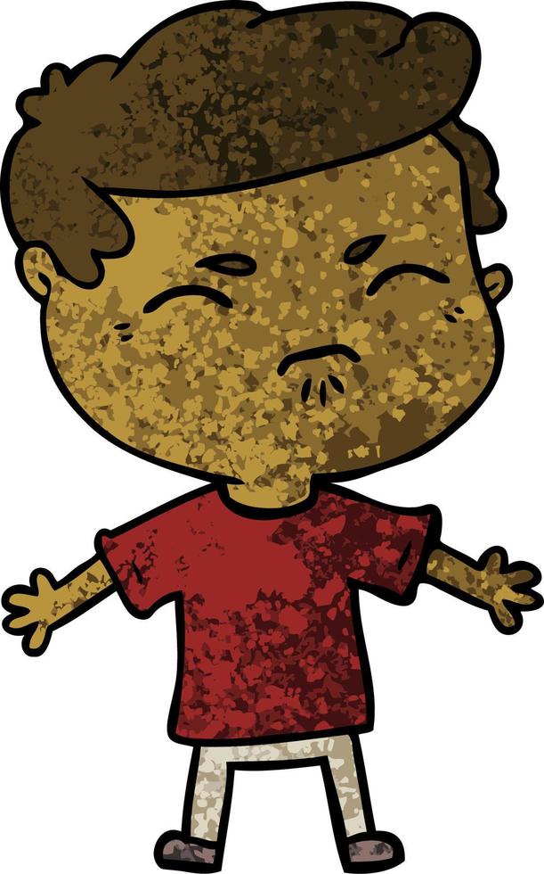 cartoon annoyed man vector