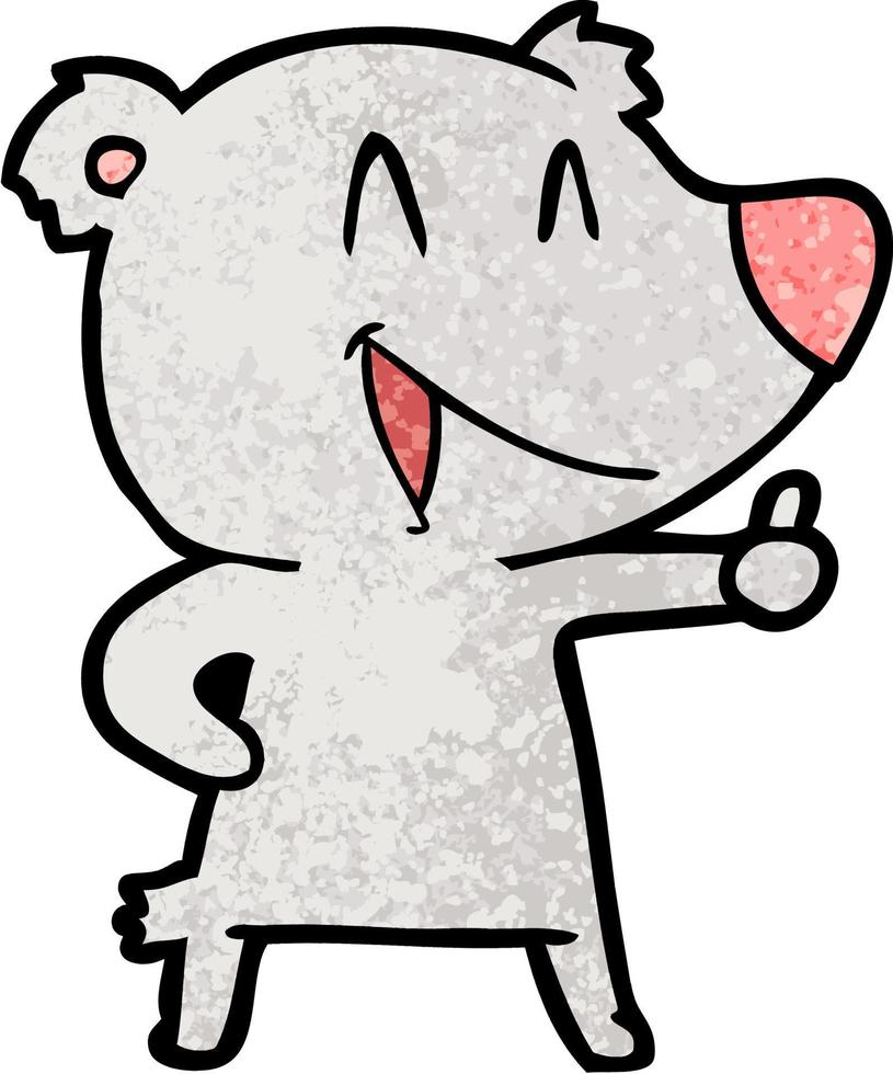 laughing bear cartoon vector