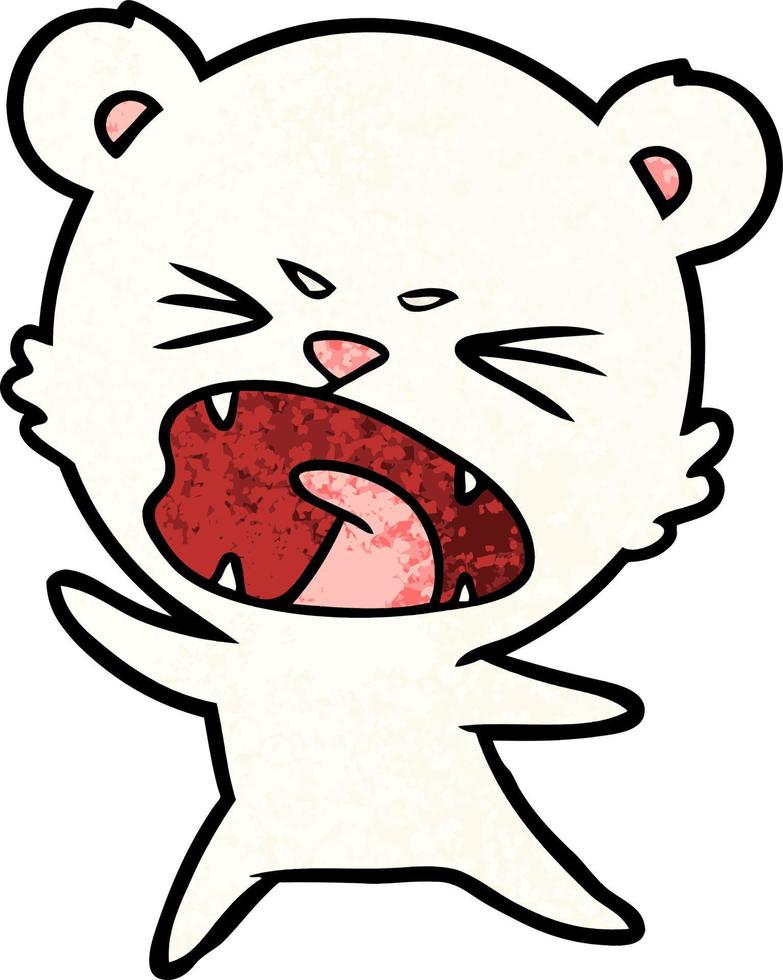 angry polar bear cartoon vector