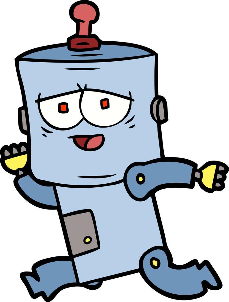 cartoon doodle character robot vector