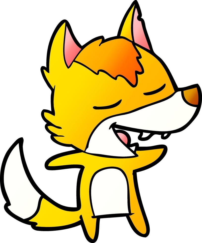 fox cartoon character vector