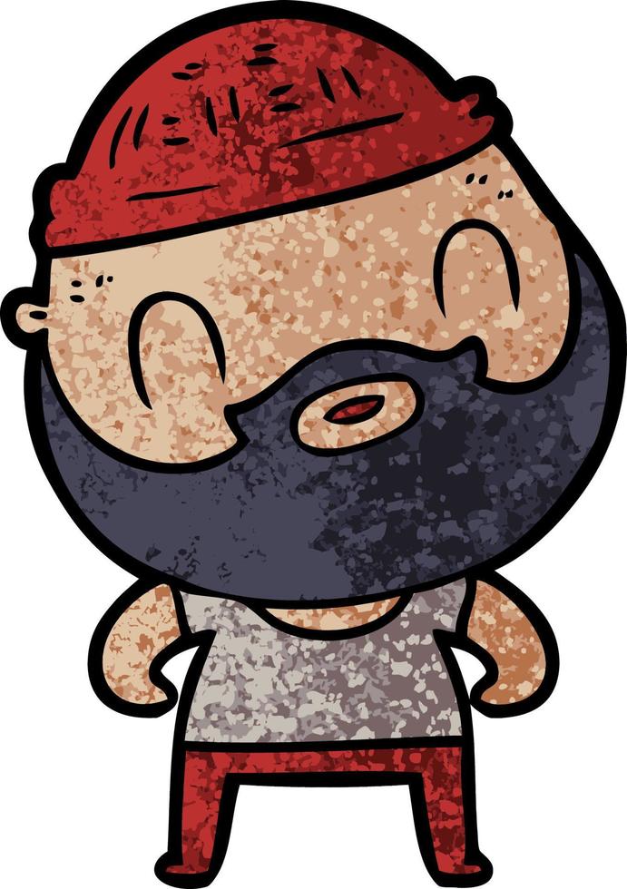 cartoon bearded man vector
