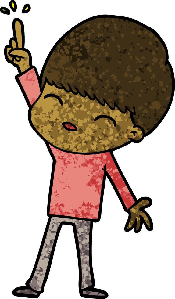 happy cartoon boy vector
