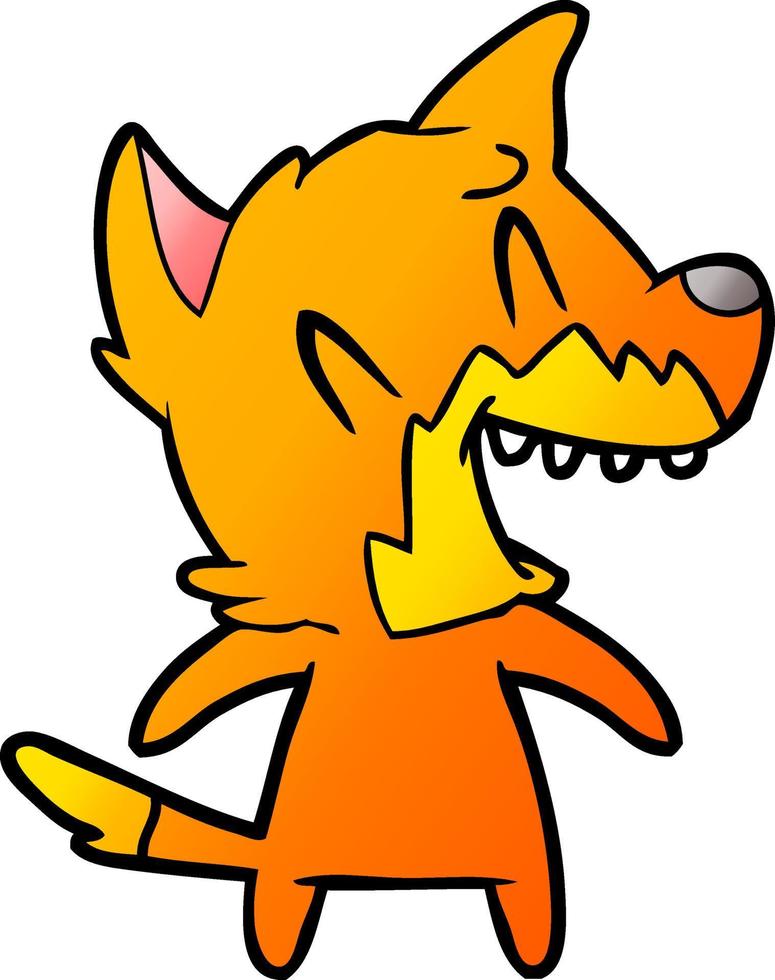 fox cartoon character vector