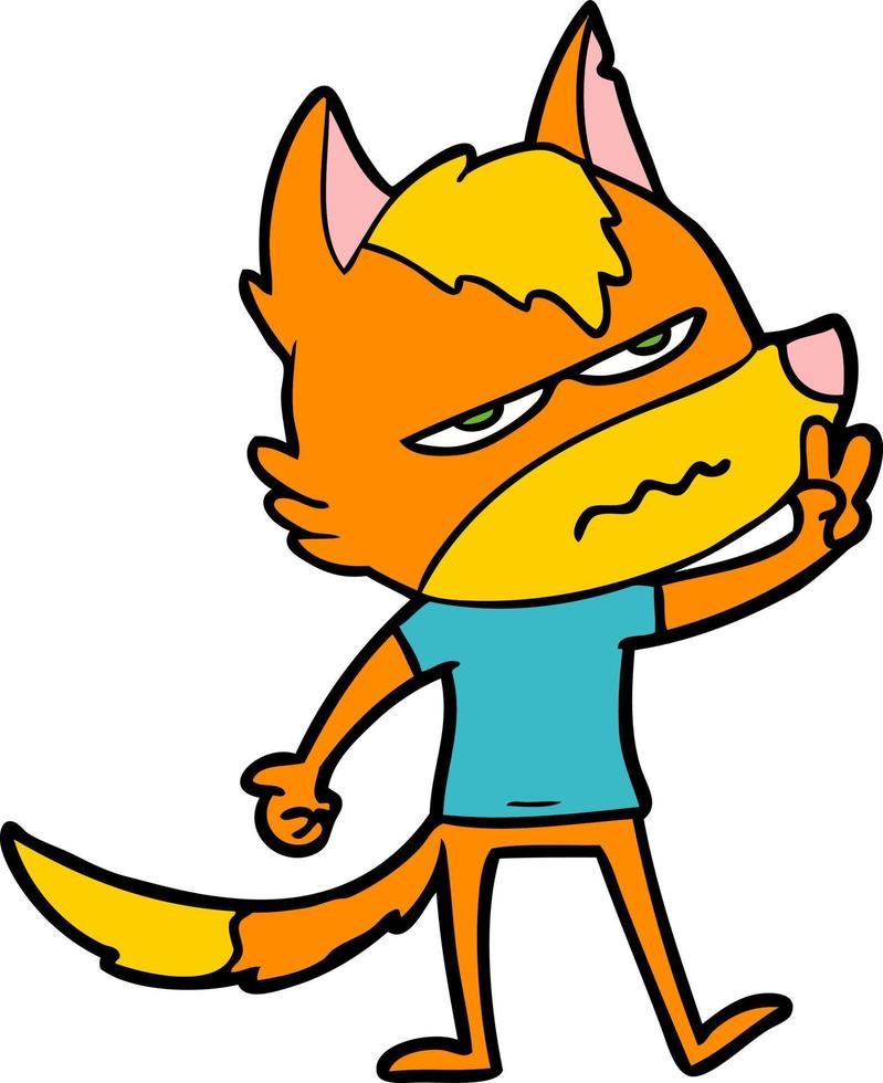 fox cartoon character vector