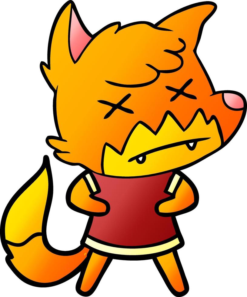 fox cartoon character vector