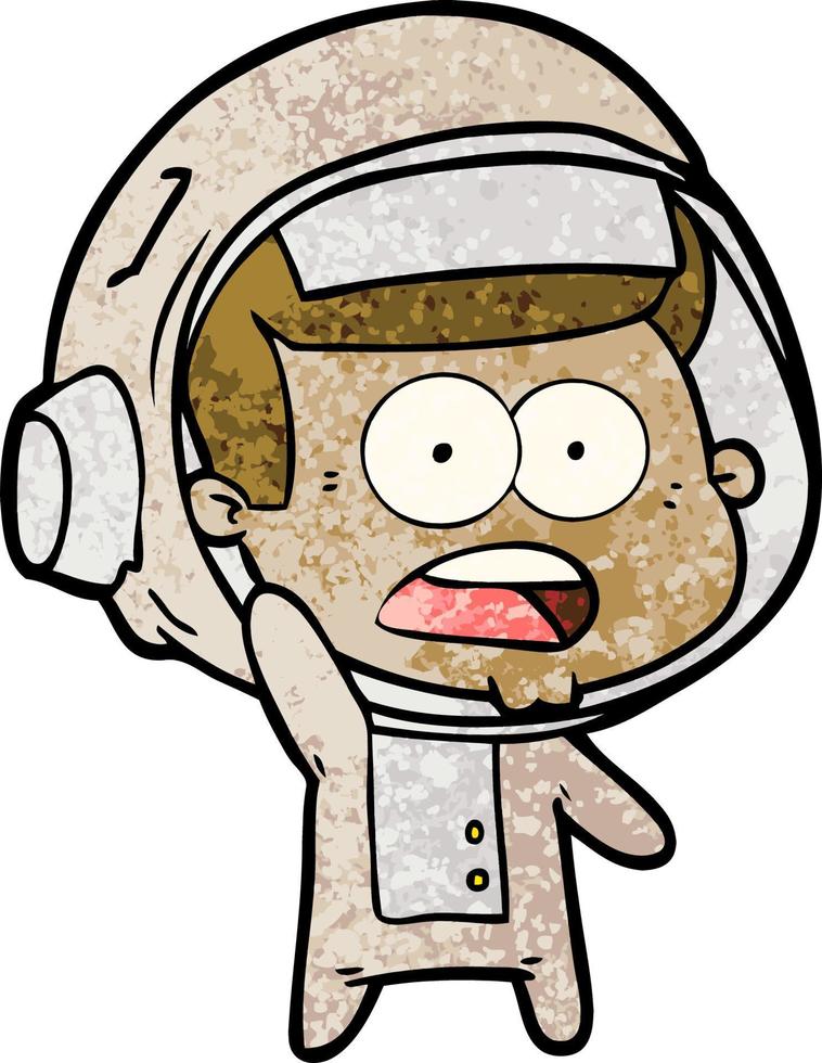 cartoon surprised astronaut vector