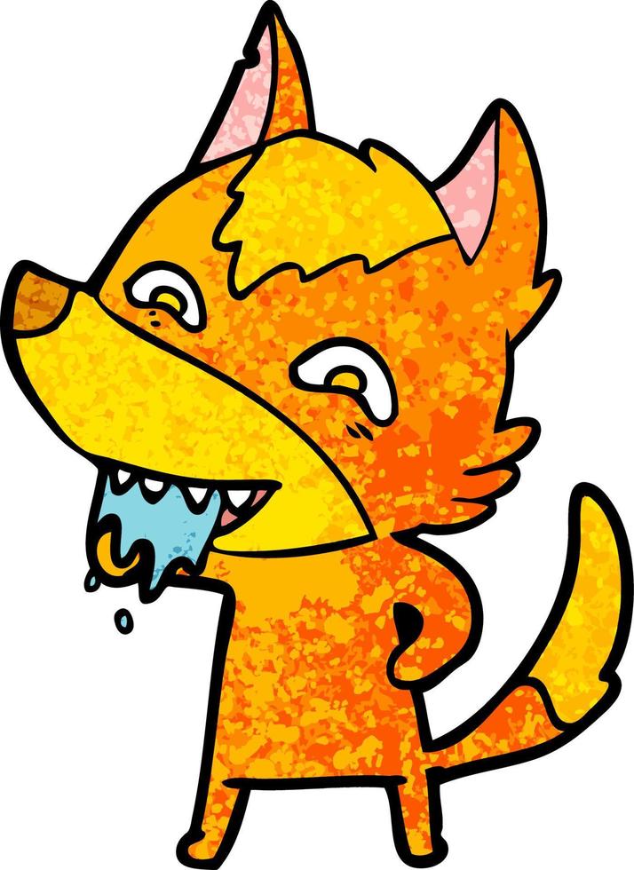 fox cartoon character vector