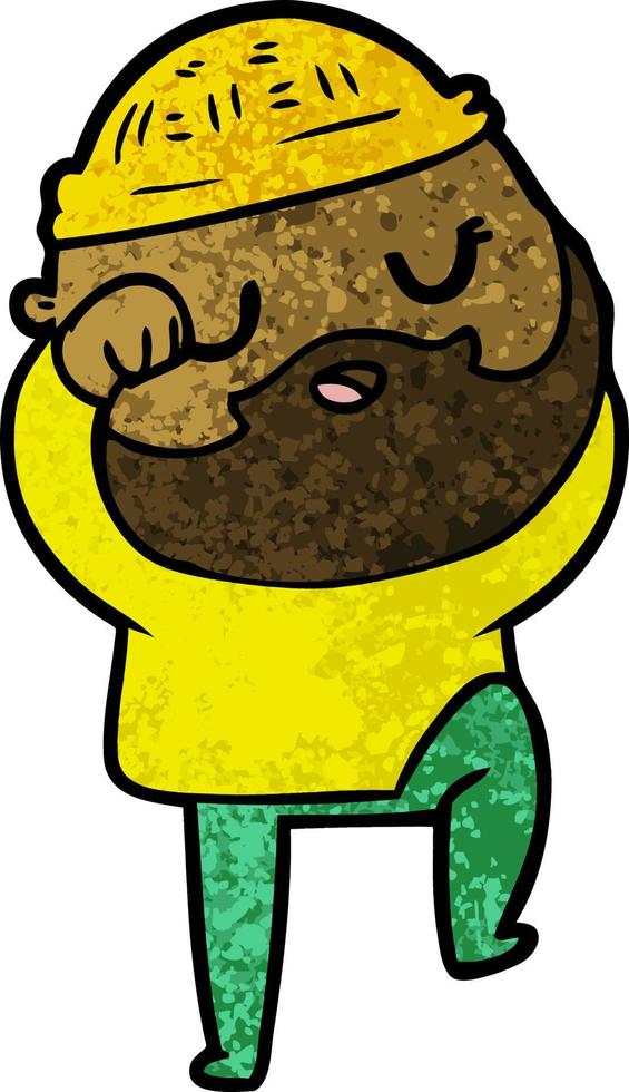 cartoon man with beard vector