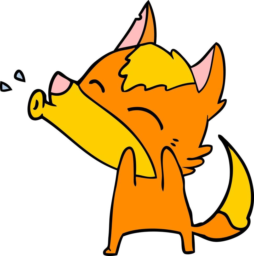 fox cartoon character vector