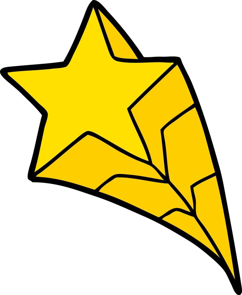 cartoon shooting star vector