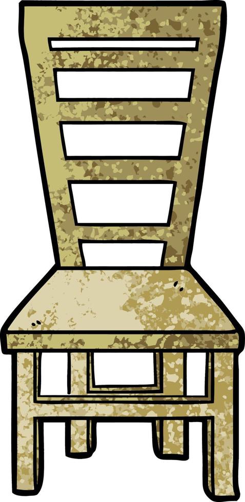 old wooden chair cartoon vector