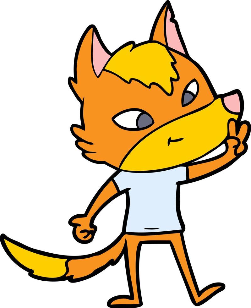 fox cartoon character vector