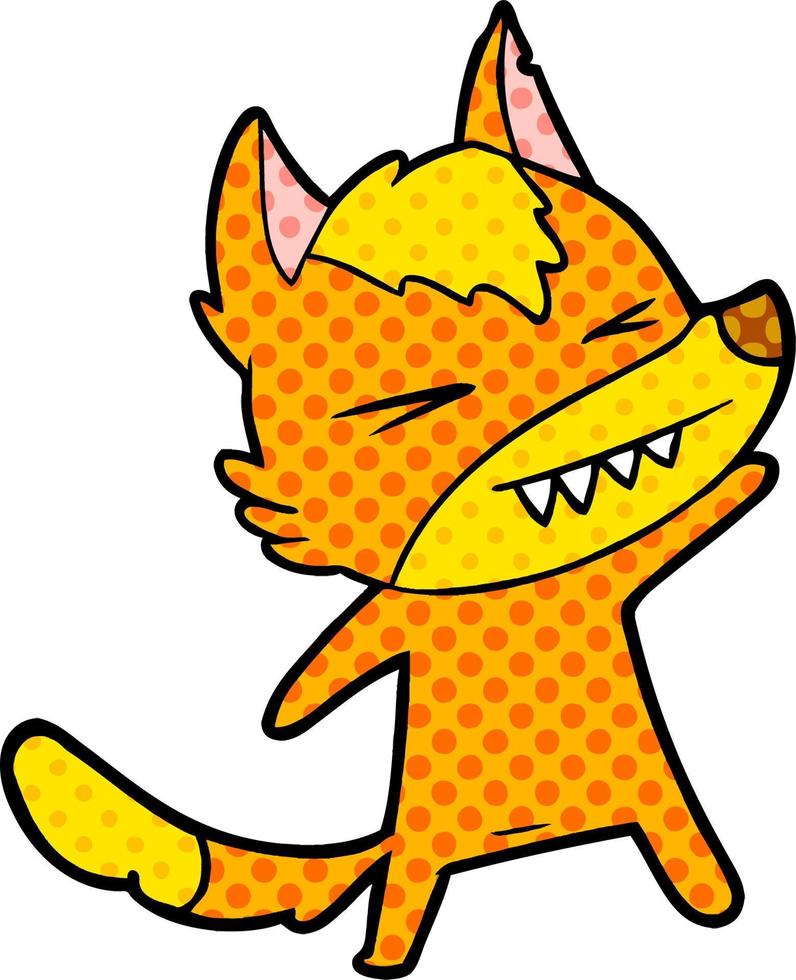 fox cartoon character vector