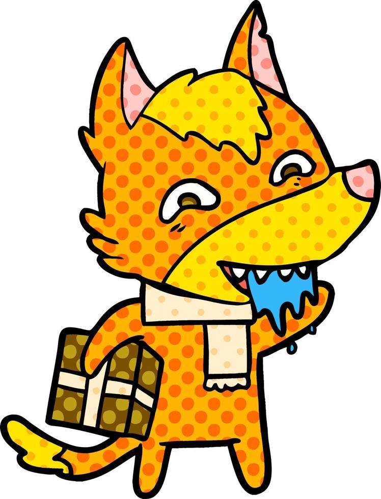 fox cartoon character vector