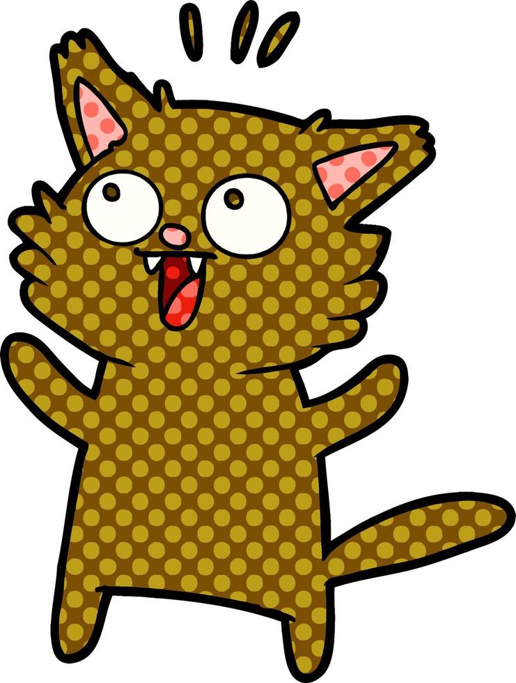 happy cartoon cat vector