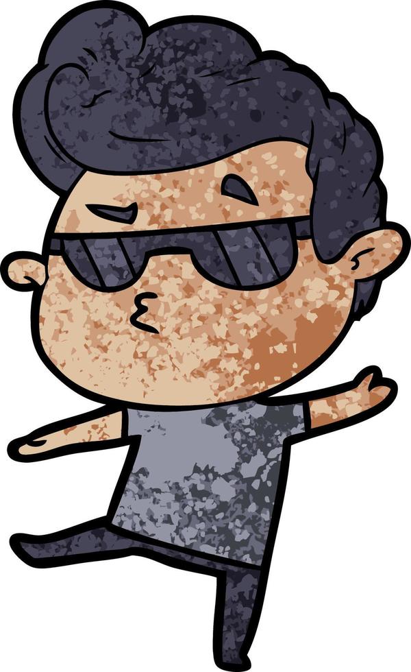 cartoon cool guy vector