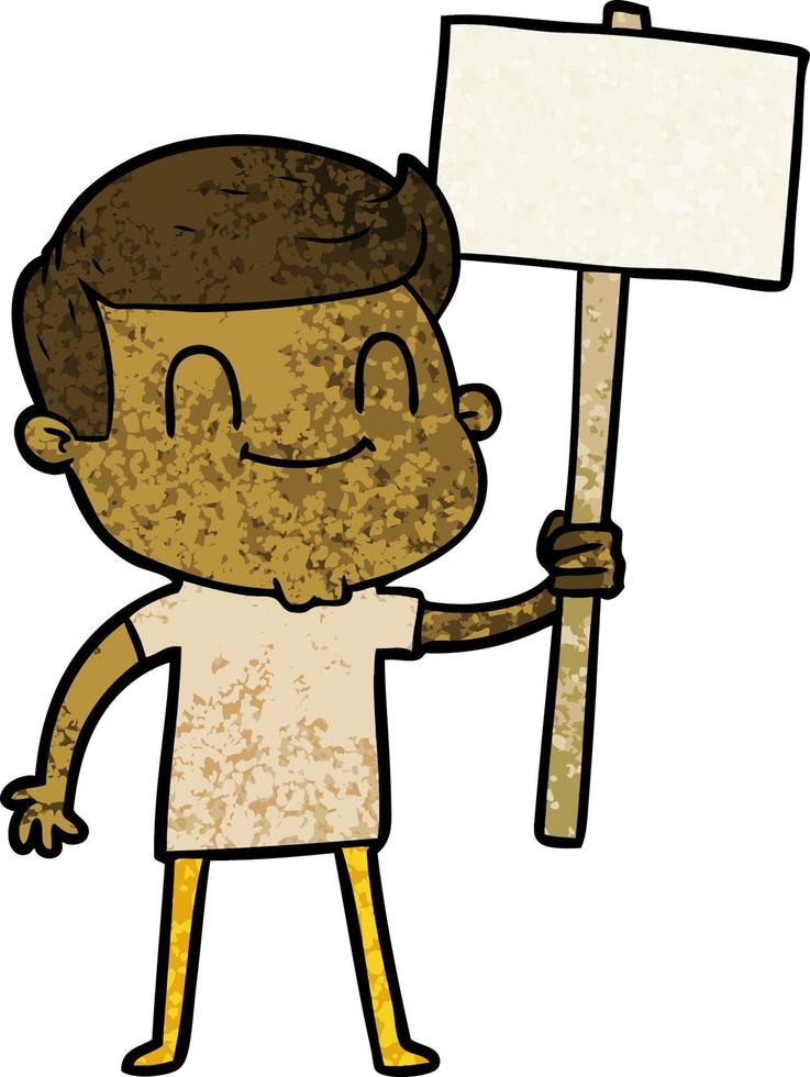 cartoon friendly man vector