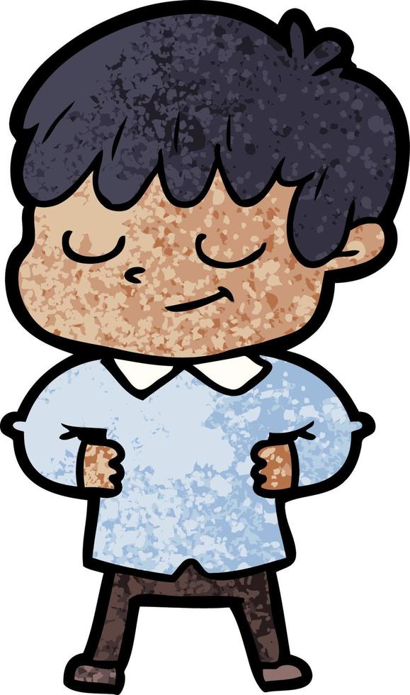 niño feliz de dibujos animados vector