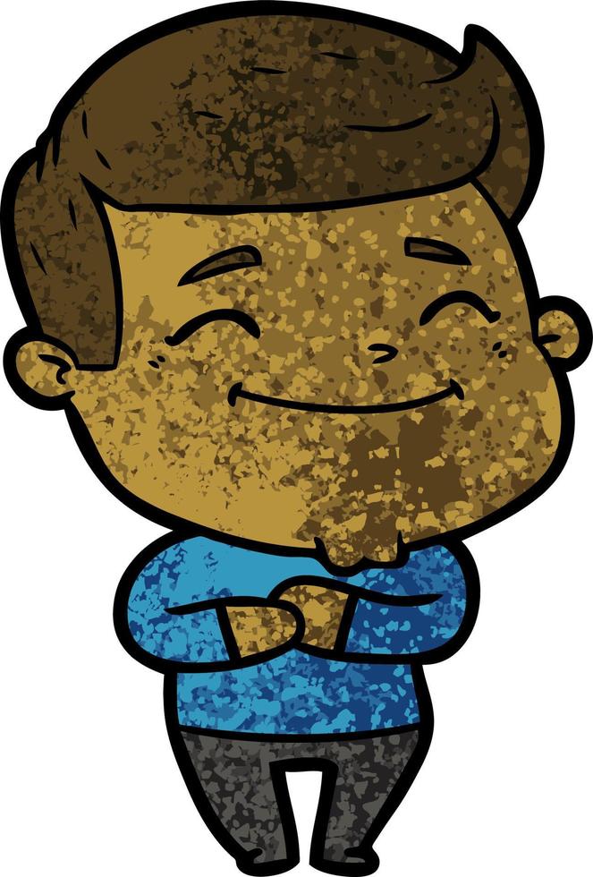 happy cartoon man vector