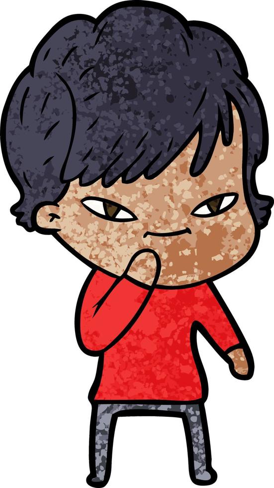 cartoon happy woman vector