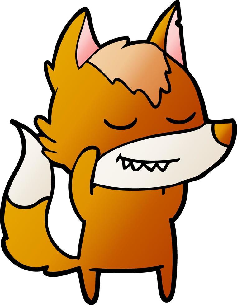 fox cartoon character vector