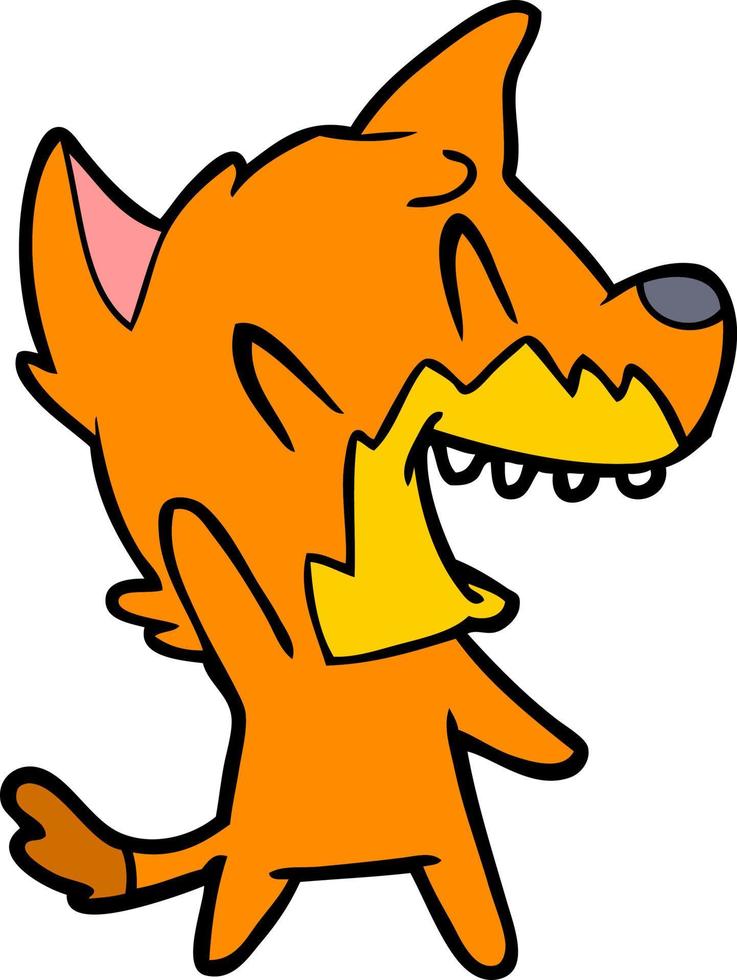 fox cartoon character vector