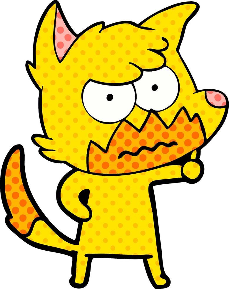 fox cartoon character vector