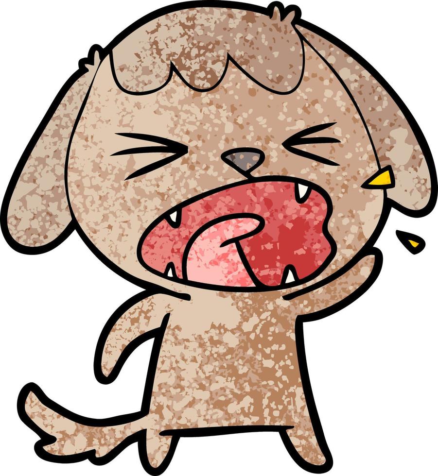 cute cartoon dog barking vector