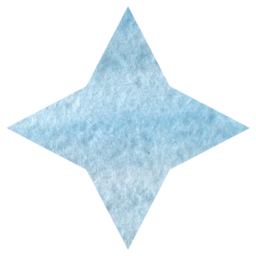 estrela de aquarela azul. elemento celestial, espaço, céu. clipart png transparente