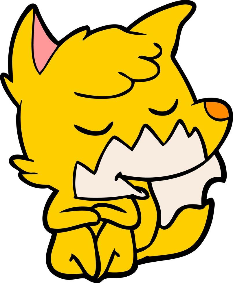 fox cartoon character vector