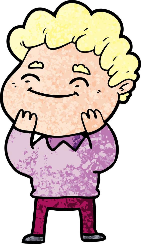 cartoon friendly man vector