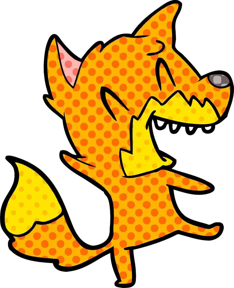 fox cartoon character vector