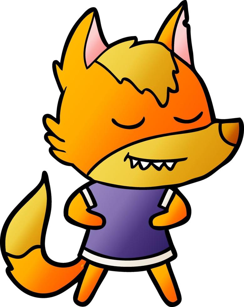 fox cartoon character vector