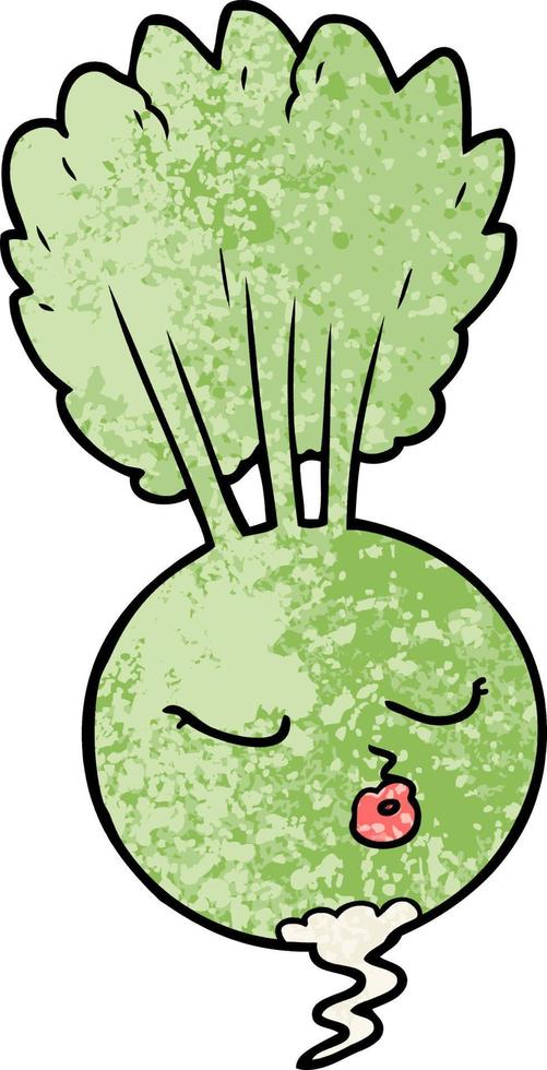 cartoon root vegetable vector