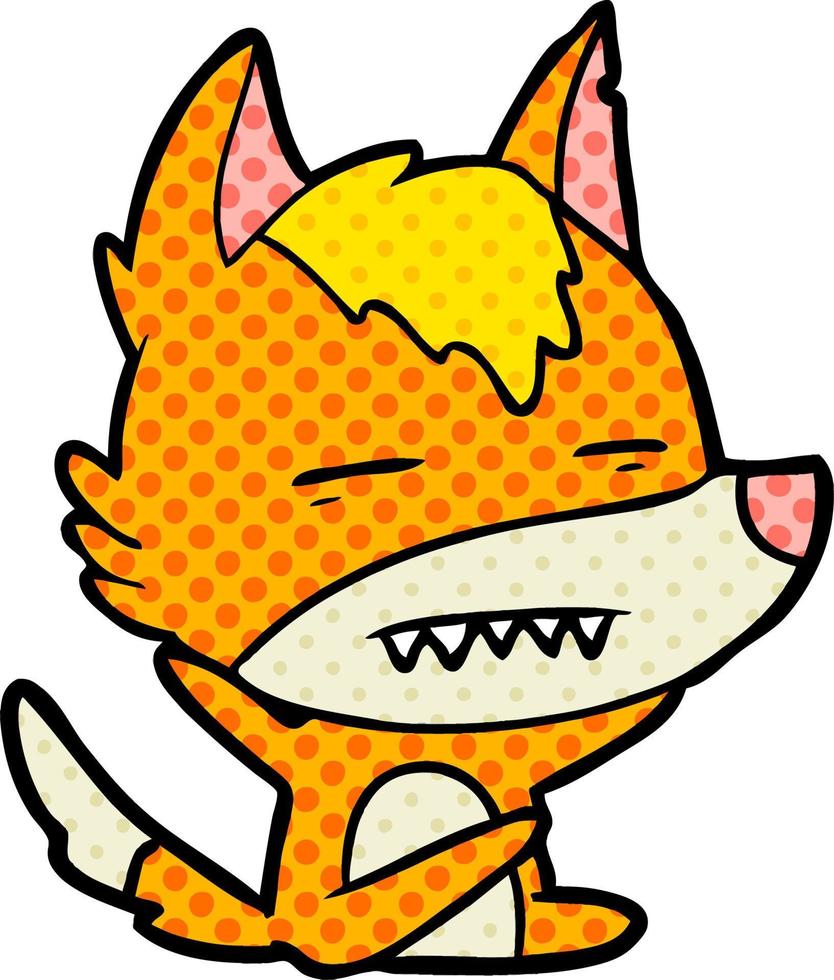 fox cartoon character vector