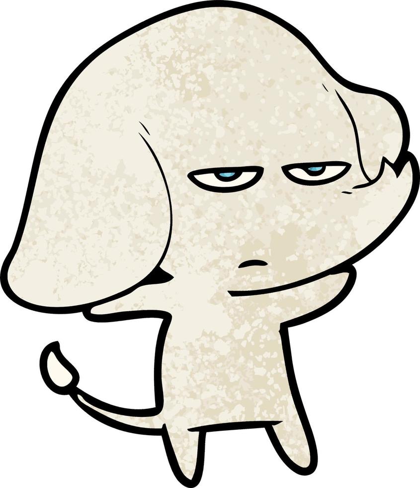 annoyed cartoon elephant vector