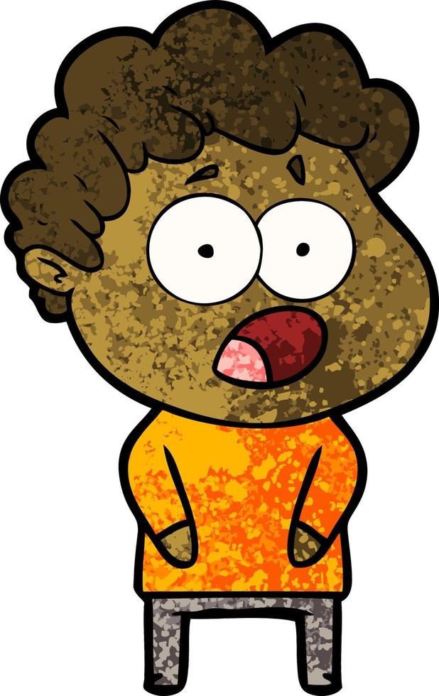 cartoon shocked man vector