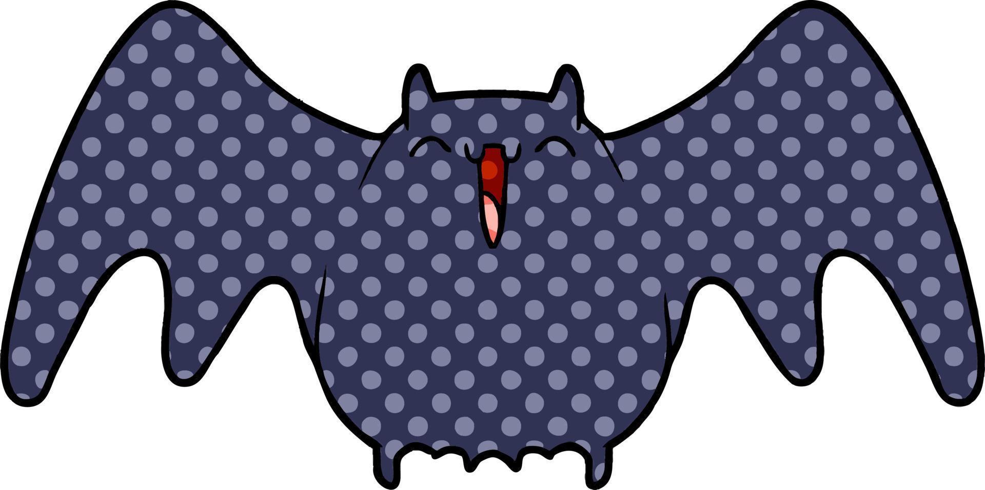 spooky cartoon bat vector