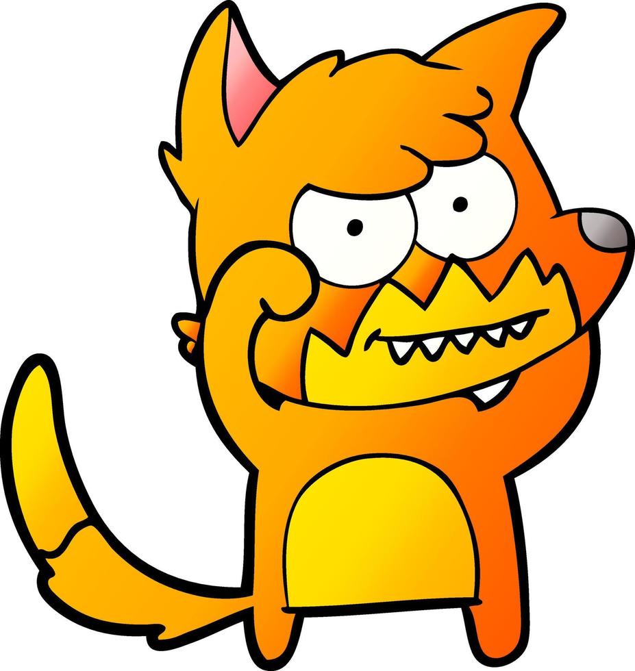fox cartoon character vector