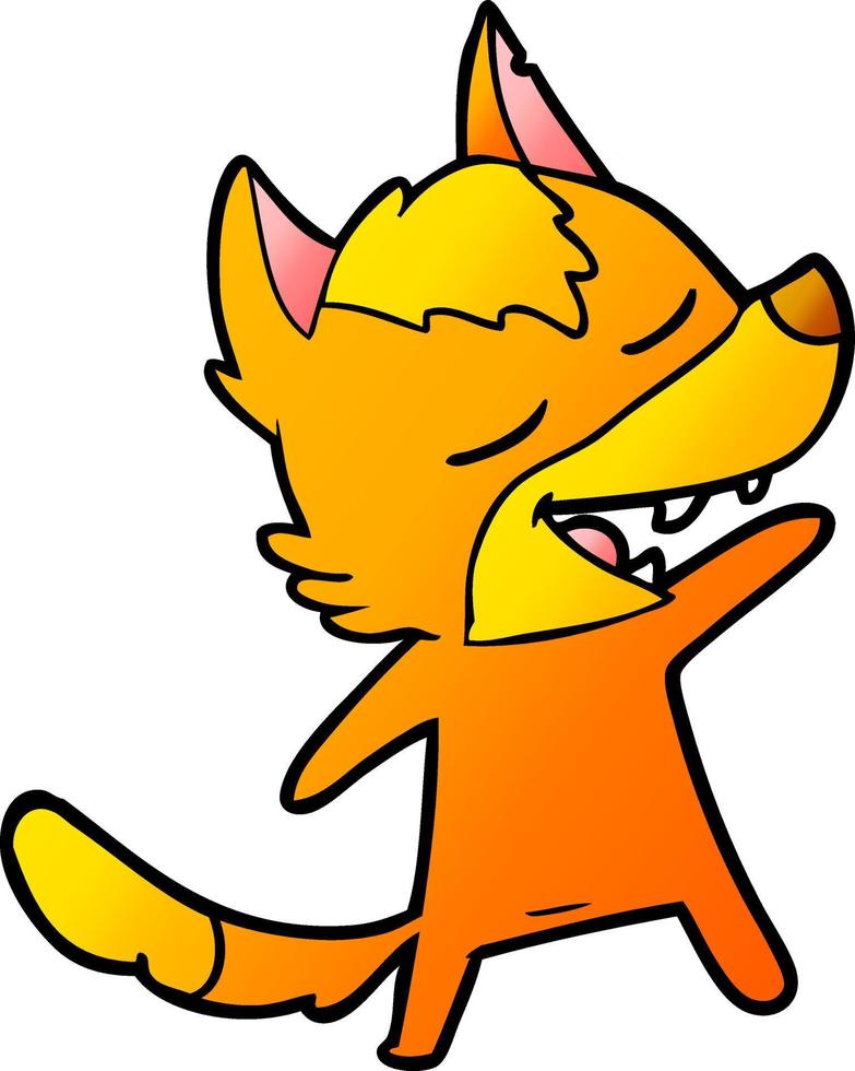 fox cartoon character vector