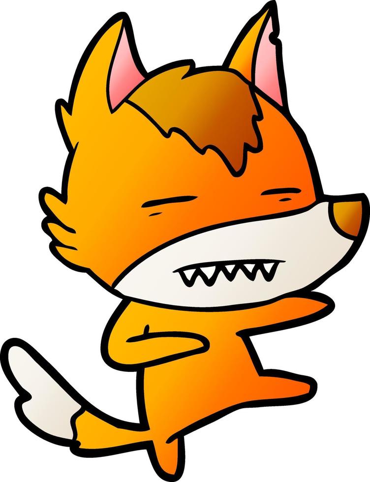 fox cartoon character vector