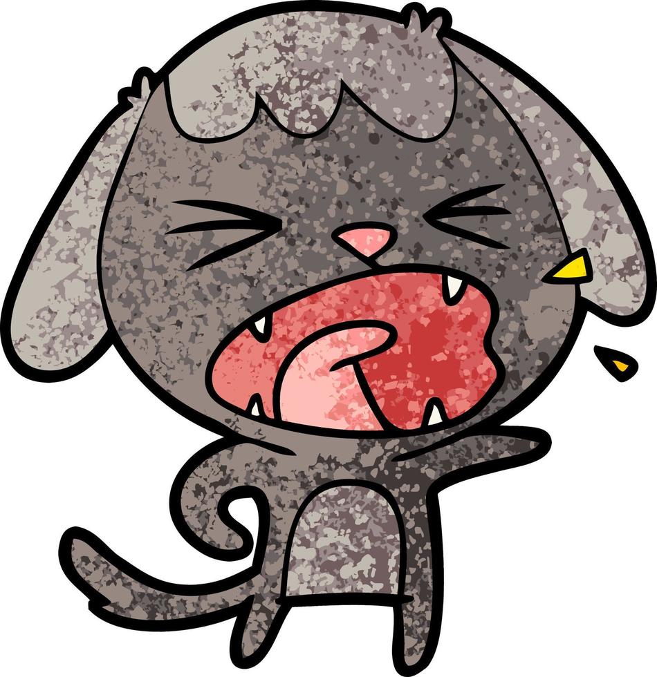 cute cartoon dog barking vector