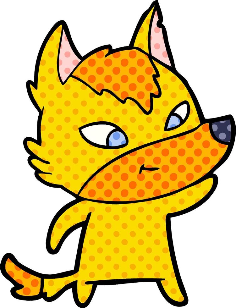 fox cartoon character vector