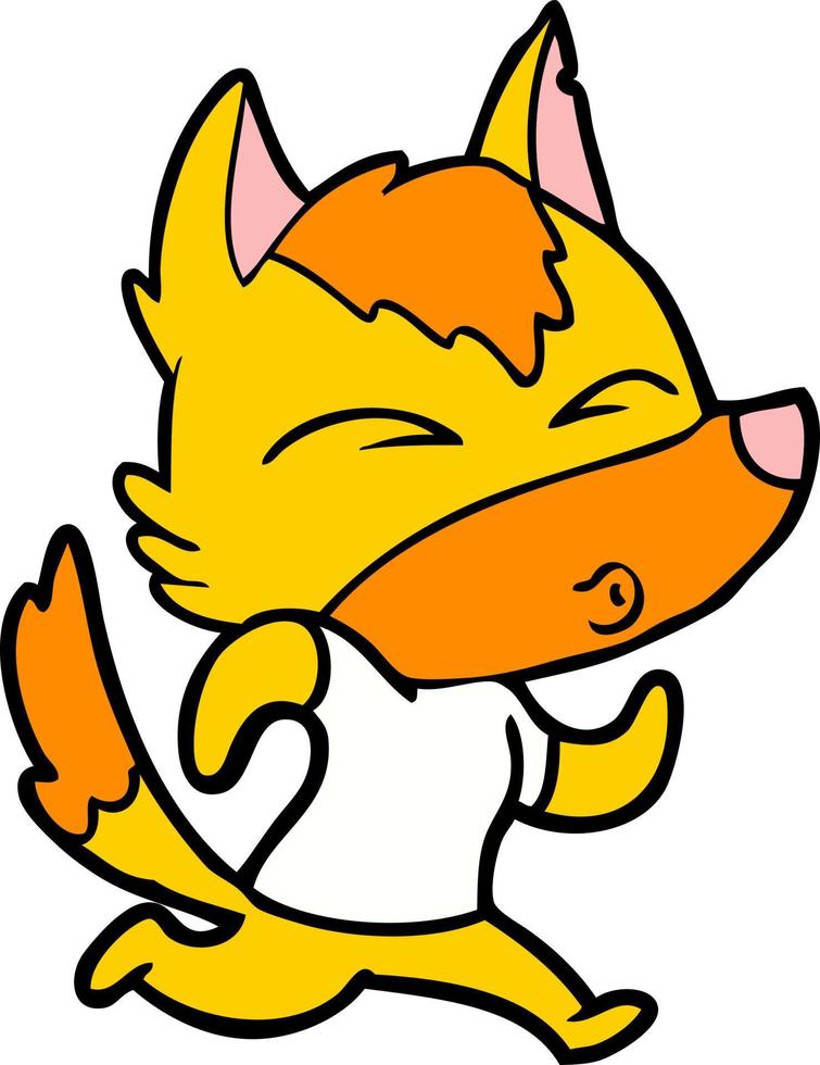 fox cartoon character vector