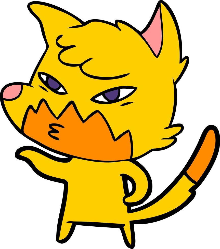 fox cartoon character vector